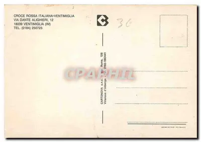 Edifício rosa com palmeiras — Ventimiglia — editor CARTONOVA s.n.c. — Verso