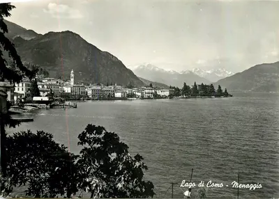 Lago di Como - Menaggio — vista do lago e do vilarejo — S.E.F.A. - Milano