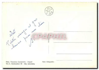 Costiera Sorrentina — widok z lotu — Ediz. Vincenzo Carcavallo, Neapol — Rewers