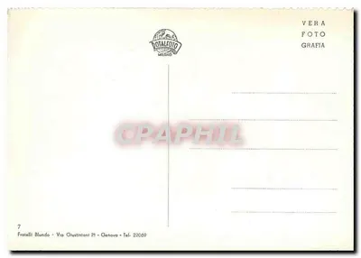 Ge-Nervi - Particciuolo - Collegio Emiliani — widok portu z palmą na pierwszym planie — Rewers