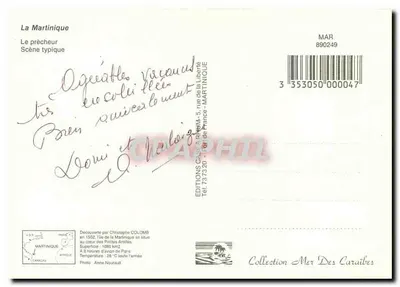 Martinique — Typowa scena — Wydawnictwo Case à Rêves — Rewers