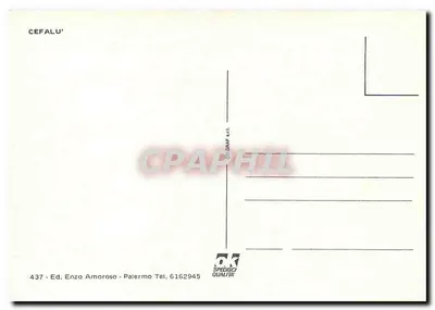 Cefalù — paysage côtier rocheux — Ed. Enzo Amoroso, n° 437 — Rewers