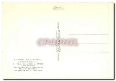 Place de la Cité, em Rodez — Estátua de Santa Térèsa — Éditions L'Escloupeto — Verso