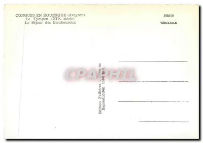 Conques en Rouergue — O Tímpano dos Bem-aventurados — Edição Falières — Verso