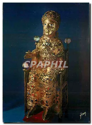 Estátua de Santa Foy — ouro e pedras preciosas — Edições de Arte YVON
