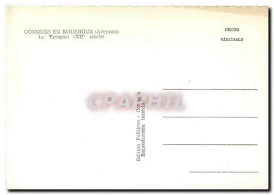 Conques na Rouergue — Tympanos do século XII — Edição Fallières — Verso