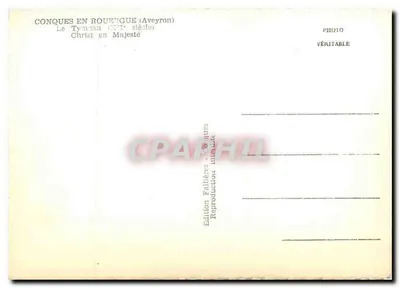 Conques en Rouergue — O tympano do século XII — Edição Pallières — Verso