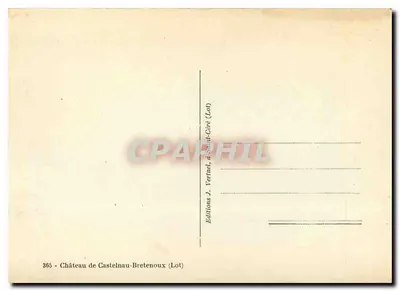 Castelo de Castelnau-Bretenoux — Saint-Céré (Lot) — Edições J. Vertuël — Verso