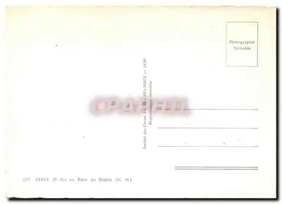 Ponte do Diabo — CERET (P.-O.) — Sociedade dos Carros de APA-TOUX — n°227 — Verso