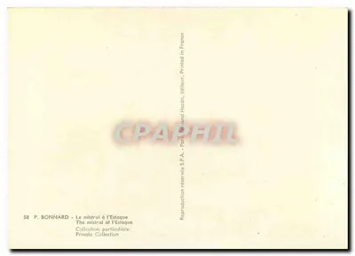 Mistral w Estaque — P. Bonnard — wydawca Hazan — Rewers