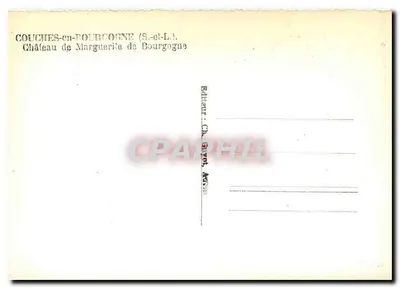 Couches-en-Bourgogne — Castelo de Marguerite de Borgonha — editor Ch. Giryot, Avenay — Verso