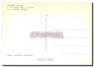Couches (S.-et-L.) — Il Vecchio Pozzo e l'Ingresso della Cappella Illuminati — IMP. CIM — Verso