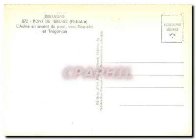 Most Terenez — Finistère — Wydawnictwo Sztuk Josefa Châkosselina — Rewers