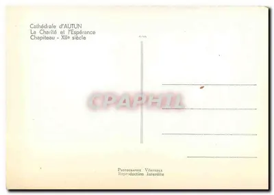Catedral de Autun — Capitel da Caridade e da Esperança — Século XII — Verso