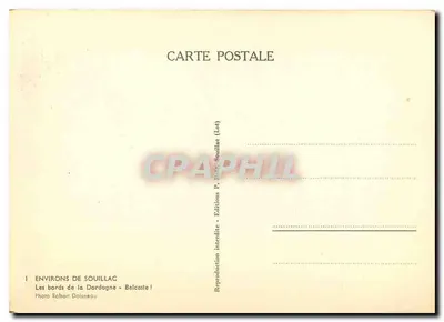 Environs de Souillac — Les bords de la Dordogne — Éditions P. Pétr. Souillac (Lot) — Verso