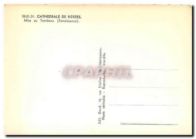 Złożenie do grobu — Renesans — Wydawca Edeline, Nevers, n° 58.01.01 — Rewers