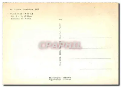 Tournœl (P.-de-D.) — Zamek — La France Touristique 63-38 — Rewers