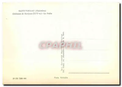 Saint-Vougay (Finistère) - Castelo de Kerjean (século XVI) - O Poço — Verso