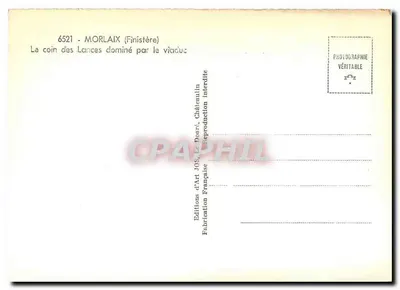 Morlaix (Finistère) — O canto das Lances dominado pelo viaduto — Edições de Arte JOS, Châteaullin — Verso