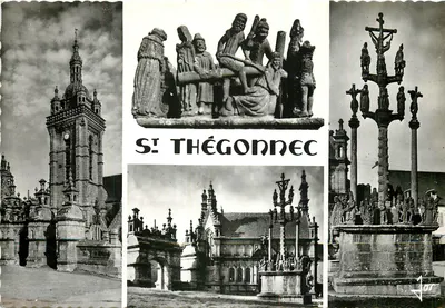 Saint-Thégonnec — igreja, ossuário, calvário e arco triunfal — Éditions d'Art JOS. Le Dauphin, Châteaulin