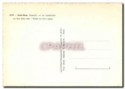 Saint-Flour (Cantal) — Katedra — Dobry Bóg Czarny — Chrystus z XIII wieku — Rewers