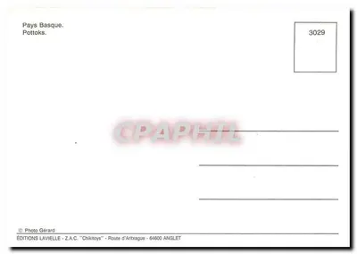 Pays Basque. Pottoks. — Éditions Lavielle, n° 3029 — Verso