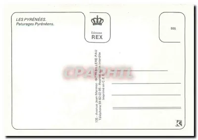 Pirineus — Páscuas — Edições REX n°555 — Verso