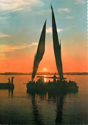 Cairo — Pôr do sol no Nilo — Editor K. Lambalet & Cie
