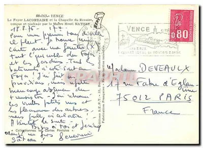 Vence — Foyer Lacordaire i Kaplica Rosaryjna — Wydawnictwo S.E.P.T. — Rewers