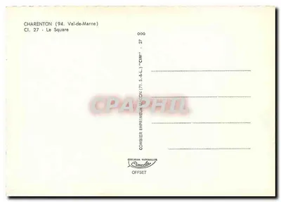 Charenton (94) - O Square — editor CIM, n° 27 — Verso