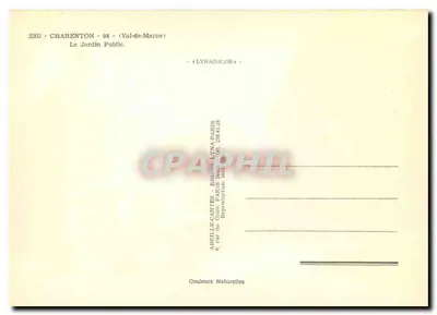 Charenton-le-Pont — O Jardim Público — Lyna — Verso