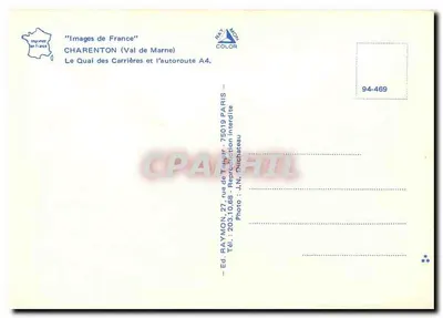 Charenton (Val de Marne) — O Quai das Carrières e a autoestrada A4 — Ed. Raymon — Verso