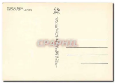 Charenton — A Prefeitura — Éditions France — Verso