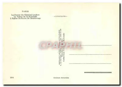 Porta d'Orléans — Monumento al Generale Leclerc, Tabac de la Rotonde, Chiesa di San Pietro di Montrouge — Abellé-Cartes, Parigi — Verso