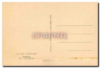 Gouffre de Padirac — Saint-Céré (Lot) — Wydawnictwo J. Verrier — Rewers