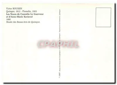 Śluby Corentina Le Guerveura i Anny-Mary Kerinvel — Victor ROUSSIN — Muzeum Sztuk Pięknych w Quimper — Rewers
