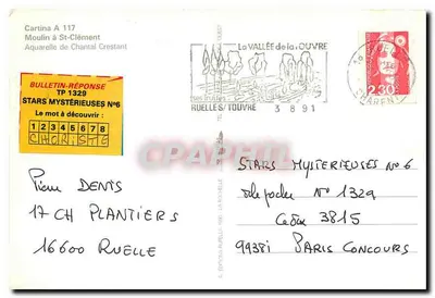Moinho de St-Clément — Aquarela de Chantal Crestant — Éditions Ruelle — Verso