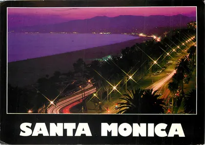 Santa Monica — vista noturna do Parque Palisades — Milich Publishers Inc. n° 705