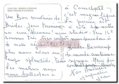 Brides-les-Bains — Estação termal e turística — Clichés Mazure/Margry — Verso