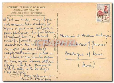 Castelo das Milandes — Dordogne — Éditions Jean-Jaures — Verso
