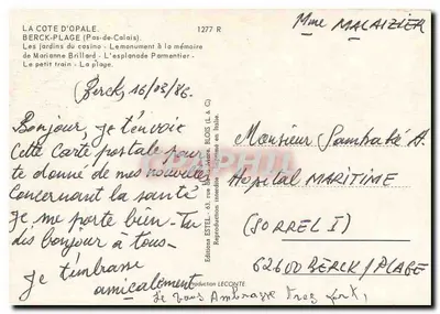 Brzegi Opalu — Berck-Plage — Étél — Rewers