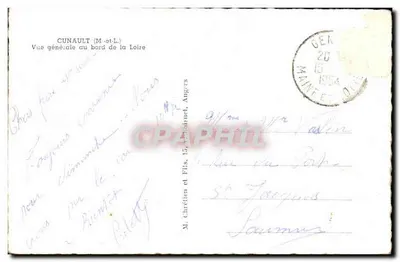 Cunault (M.-et-L.) — Ogólny widok nad Loirą — M. Chrétien i Syn, Angers — Rewers