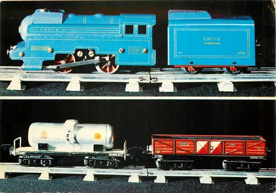 Trem miniatura SNCF — locomotiva e vagões — editor GILS, série 3