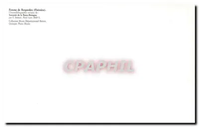 Mulher de Rosporden — Arrondissement de Quimper — Cromolitografia de F. Sinnett — Verso