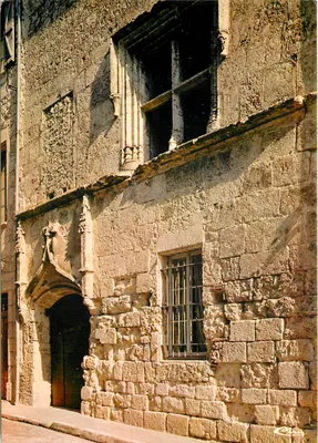 Lauzerte (Cidade alta) — Casa do século XIII — Impressor Combier