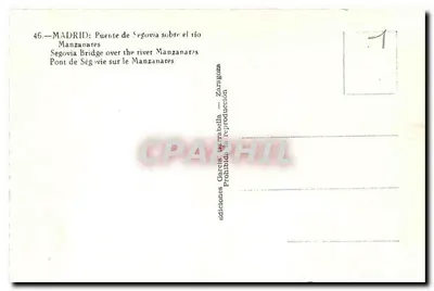 Madryt — Most Segowia nad rzeką Manzanares — wydawnictwo García Zaragoza, nr 46 — Rewers