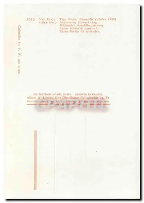 Tige florida de amandeiros — Arles 1888 — Les Éditions Nomis, Paris — Verso