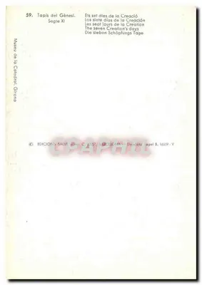 Tapiz de la Genesis — Siglo XI — Ediciones Salvé, Barcelona — Reverso