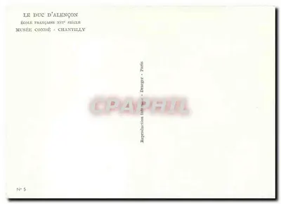 Wielki Książę Alençon — Francuska szkoła XVI wieku — Muzeum Condé, Chantilly — Rewers