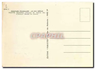 François d'Alençon — hertog van Frankrijk — onbekende schilder — Serie C, n°8/10 — Achterkant